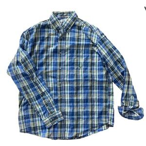 Wrangler Riata Shirt Men Large Multicolor Plaid Long Sleeve Classic Button-Down